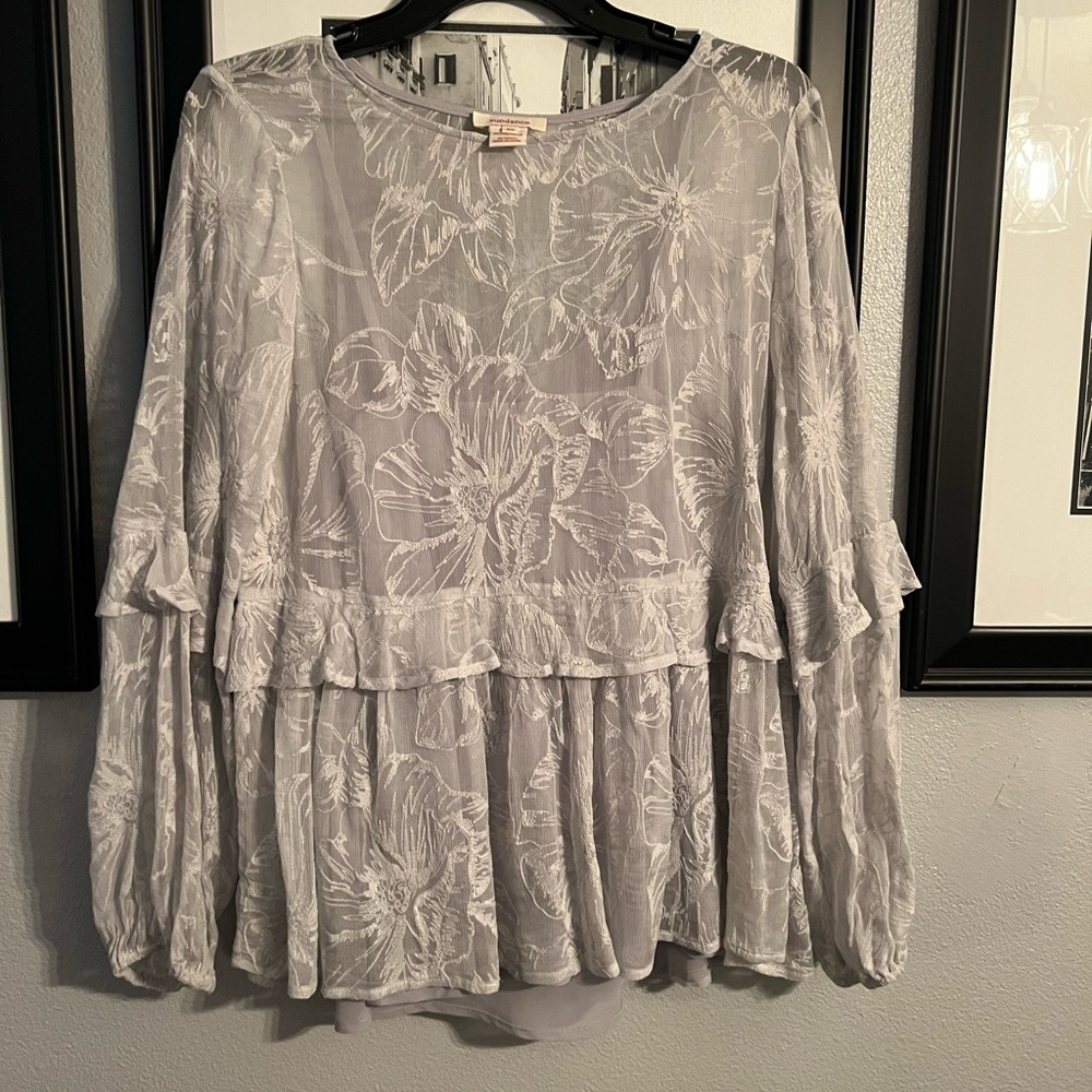 Sundance sheer blouse with tank underneath